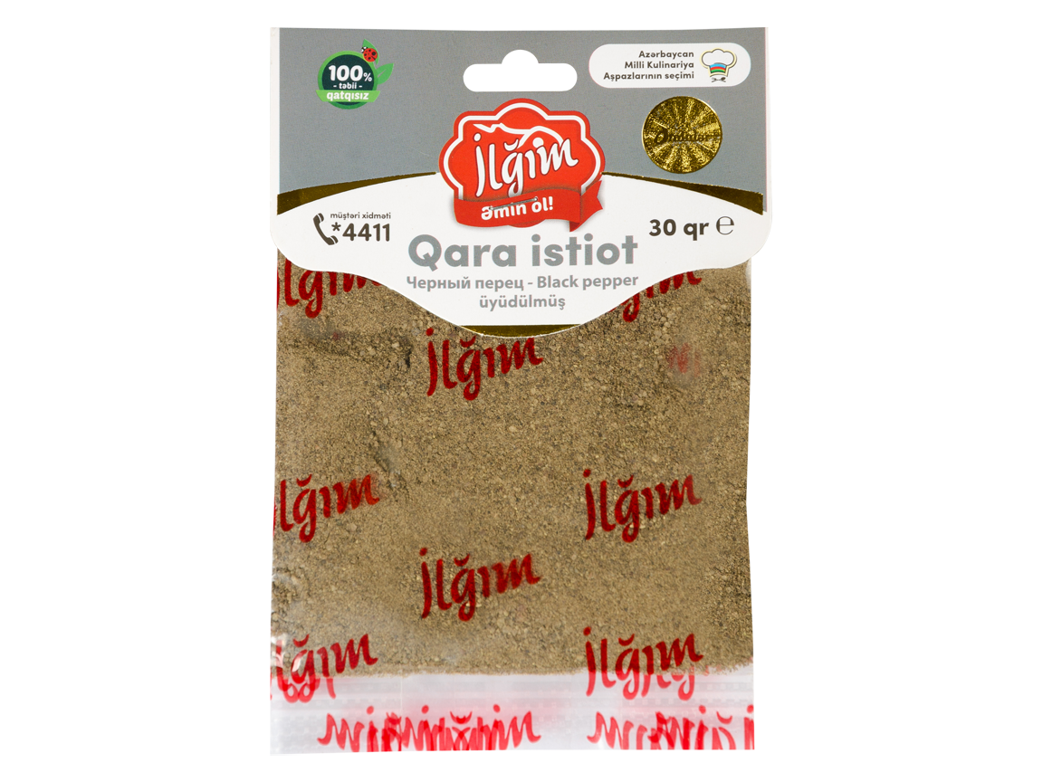 İstiot qara üyüdülmüş 1/15*30 qr-4760095005019       