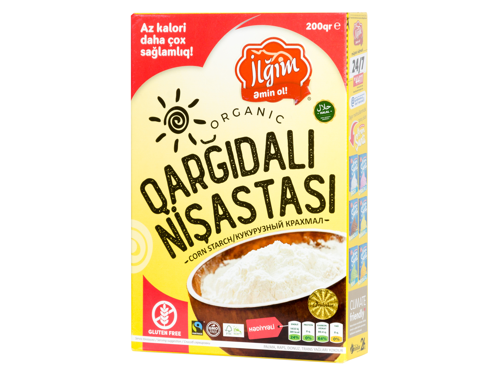 Qarğıdalı nişastası 1/12*200 qr-4760095000922    