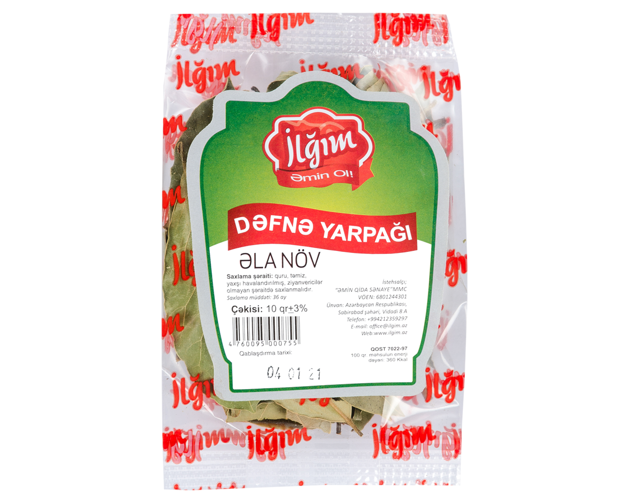 Dəfnə yarpağı 1/10*10 qr-4760095000755    